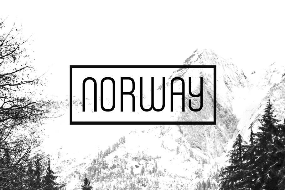 Пример шрифта Norway #1